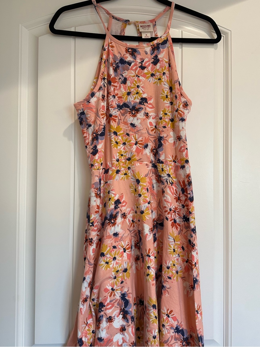 Mossimo Halter Floral Dress, Peachy/Pink Size Medium
